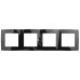 12-5004-06 ЭРА Рамка на 4 поста, Эра12, чёрный (10/100/1600)