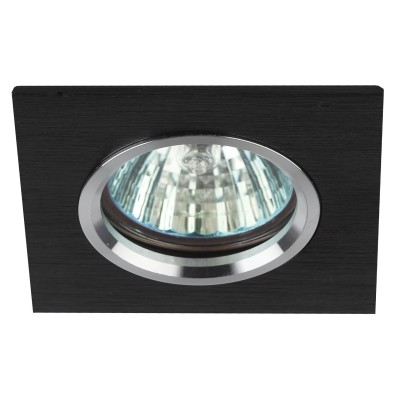 KL57 SL/BK Светильник ЭРА литой  ''алюминевый '' MR16,12V/220V, 50W  серебро/черный (100/2100)