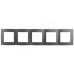 12-5005-12 ЭРА Рамка на 5 постов, Эра12, графит (10/100/1600)