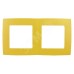 12-5002-21 ЭРА Рамка на 2 поста, Эра12, жёлтый (10/100/3600)
