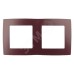 12-5002-25 ЭРА Рамка на 2 поста, Эра12, бордо (10/100/2500)