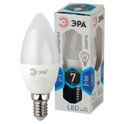 Лампочка светодиодная ЭРА STD LED B35-7W-840-E14 E14 / Е14 7Вт свеча нейтральный белый свет