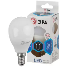 Лампочка светодиодная ЭРА STD LED P45-11W-840-E14 E14 / Е14 11Вт шар нейтральный белый свет