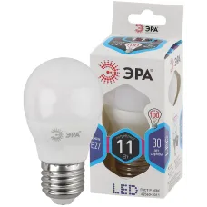 Лампочка светодиодная ЭРА STD LED P45-11W-840-E27 E27 / Е27 11Вт шар нейтральный белый свет