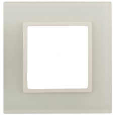 14-5101-02 ЭРА Рамка на 1 пост, стекло, Эра Elegance, сл.кость+сл.к (10/50/1800)