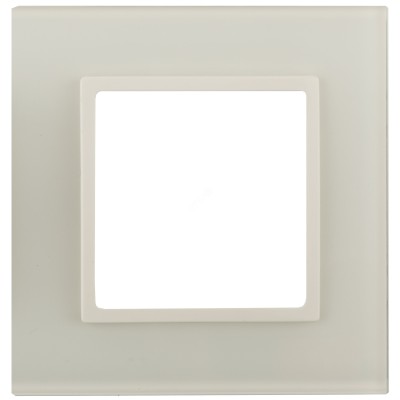 14-5101-02 ЭРА Рамка на 1 пост, стекло, Эра Elegance, сл.кость+сл.к (10/50/1800)