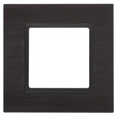 14-5201-05 ЭРА Рамка на 1 пост, металл, Эра Elegance, чёрный+антр (10/50/1500)