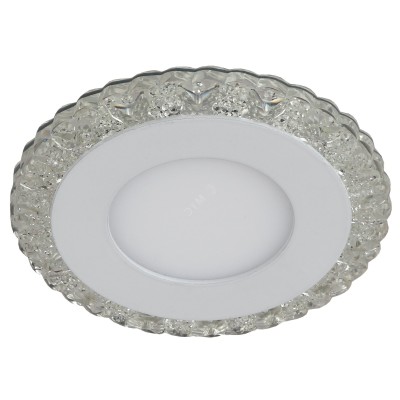 DK LED 14 SL/WH Светильник ЭРА светодиодный круглый ''белая подсветка'' 3+3W прозрачный/белый (60/1200