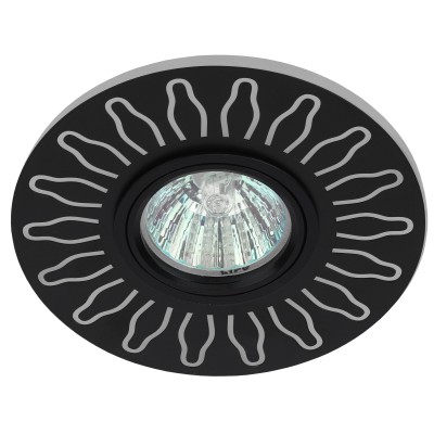 DK LD31 BK Светильник ЭРА декор cо светодиодной подсветкой MR16, 220V, max 11W, черный (50/800)