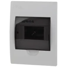 Корпус пластиковый встраиваемый ЭРА SIMPLE ЩРВ-П-06 IP41прозрачная крышка белый
