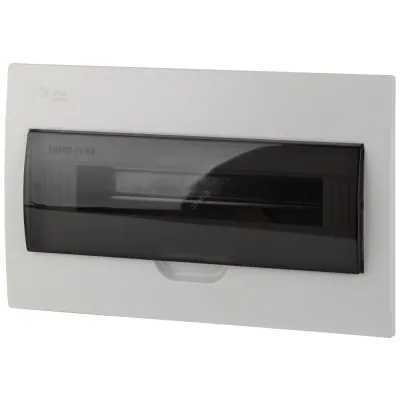 Корпус пластиковый встраиваемый ЭРА SIMPLE ЩРВ-П-18 IP41 прозрачная крышка белый