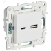 SKANDY Розетка USB A+C 3,1А SK-R14W арктический белый IEK