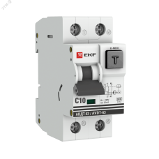 Автомат дифференциальный Автоматический выключатель дифференциального тока АВДТ-63 10А/ 30мА (характеристика C, эл-мех тип AC) 6кА PROxima