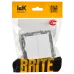 BRITE Выключатель 2-клавишный проходной 10А ВС10-2-6-БрАБ арктический белый IEK