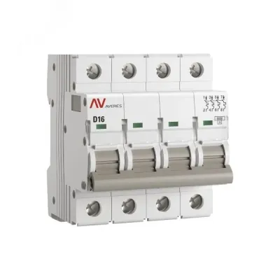 Выключатель автоматический AV-6 4P 16A (D) 6kA EKF AVERES