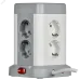 DOMINIC Удлинитель У08K 8 мест 2P+PE 1,5м 3х1,0мм2 16А/250В USB A+C 20Вт серый IEK