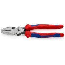 Плоскогубцы электромонтера Linemans Pliers резка - проволока средней твердости 46мм твердая проволока 3мм L=240мм двухкомпонентные рукоятки цвет че