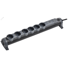 COMFORT Удлинитель У06К 6 мест 2P+PE 1,5м 3х1,5мм2 16А USB A+C 20Вт черный IEK