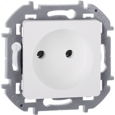 Розетка 1-местная без заземления без защитных шторок 16А белый INSPIRIA
