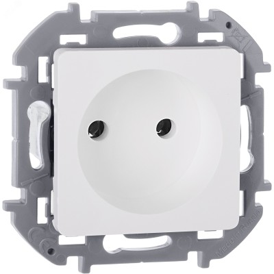 Розетка 1-местная без заземления без защитных шторок 16А белый INSPIRIA
