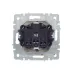 BRITE Розетка с заземлением с защитными шторками и крышкой 16А IP20 РСбш10-3-БрА алюминий