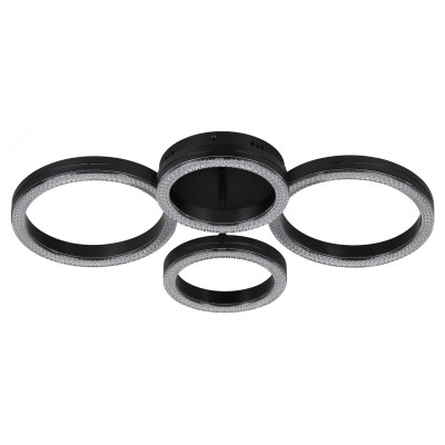 Светильник светодиодный потолочный ДПБ-75Вт 3000-6000К чёрный с пультом Rivoli Flora 6191-201