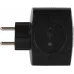 Разветвитель электрический 10А 4 розетки + 3 USB A+C со шторками черный SP-4-3USBAC-B