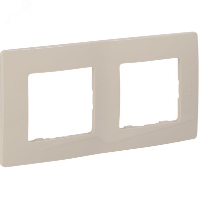 Рамка 2-местная слоновая кость ETIKA