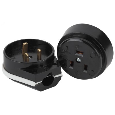 9-802-06 Intro Соединитель электрический 2P+E  (СЭ.РВШ32-001), 32А-250В, ОУ, карболит (6/36/1080)