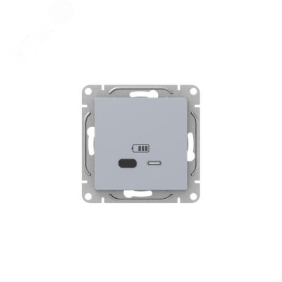 Эпика Механизм розетки USB-С быстрая алюминий EKF