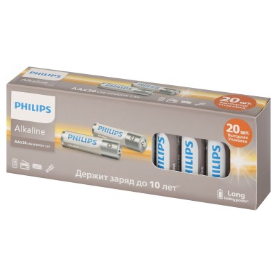 Батарейки Philips LR6A20BX/51 АА алкалиновые 1,5v 20 шт. LR6-20BL Entry (20/400/20400)