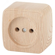 3-201-11 Intro Розетка 2P, 16А-250В, IP20, ОУ, Polo, сосна (20/400/4800)