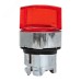 Исполнительный механизм переключателя SB4 красный на 2 положения с фиксацией, с подсветкой с короткой ручкой IP65