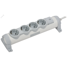 COMFORT Удлинитель У04К 4 места 2P+PE 1,5м 3х1,5мм2 16А белый IEK