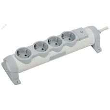 COMFORT Удлинитель У04К 4 места 2P+PE 1,5м 3х1,5мм2 16А белый IEK