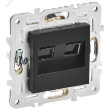 SKANDY Розетка компьютерная двойная RJ45 кат.5E SK-K03Bl черный IEK