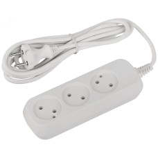 Удлинитель электрический ЭРА UDL-10-330 Greenline 3 розетки без заземления 3м ПВС 2x0.75мм2