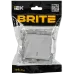 BRITE Выключатель 1-клавишный с индикацией 10А безвинтовое крепление ВС11-1-1-БрА алюминий IEK