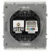 Розетка скрытого монтажа в рамку комбинированная RJ45+TV белый 16-3110-01 Arktik