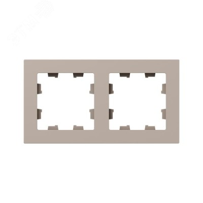 Рамка 2-местная крем.  пластик Эпика EKF