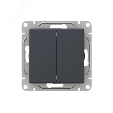 Механизм выключателя. двухклавишный. кнопочный. графит Эпика EKF