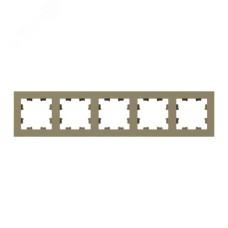 Рамка 5-местная шамп.  пластик Эпика EKF