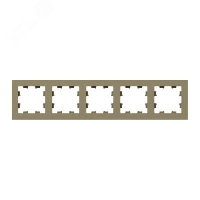 Рамка 5-местная шамп.  пластик Эпика EKF