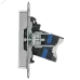 BRITE Розетка компьютерная RJ45 кат.6 РК11-БрГН металл хром/никель IEK