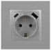 Розетка ЭРА Elegance 14-4108-03 2P+E 16A-250В со шторками с USB type-A+C 5В-3А алюминий