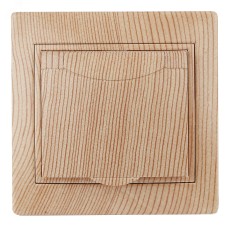 1-203-11 Intro Розетка 2P+E Schuko с крышкой, 16А-250В, IP20, СУ, Plano, сосна (10/100/2500)