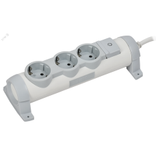 COMFORT Удлинитель У03К 3 места 2P+PE 5м 3х1,5мм2 16А белый IEK