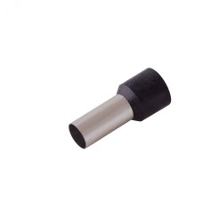 Наконечник штыревой втулочный изолир F-16 мм 25 кв мм (НШВи 25-16) черный, REXANT