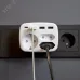 Тройник электрический 16А с/з + 2х2,5А + 3хUSB-A 2,4А + USB-C 3А, белый