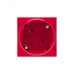 Розетка электрическая 45x45, CEE 7/4, 2K+3, 16A, красная